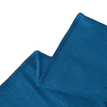 Shandali Hot Yoga GoSweat Microfiber Hand Towel in Super Absorbent Premium Evening Blue Suede for Bikram, Pilates, Gym, and Outdoor Sports. 16 x 26.5 inches.