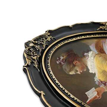 SIMON'S SHOP Vintage Style 11x14 Picture Frame with Glass, Elegant Oval Design