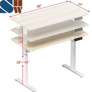 Affordable Height Adjustable Standing Desk with Memory Presets