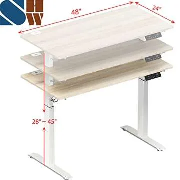 Affordable Height Adjustable Standing Desk with Memory Presets