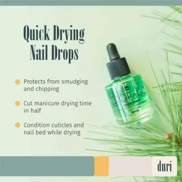duri Drop'n Go Quick Dry Nail Drops - Fast Drying Drops for Long Lasting Nail Polish 0.61 fl. oz.