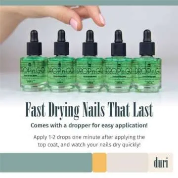 duri Drop'n Go Quick Dry Nail Drops - Fast Drying Drops for Long Lasting Nail Polish 0.61 fl. oz.