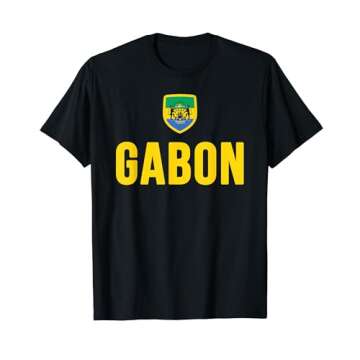 Gabon Flag T-Shirt - Lightweight and Classic Fit for Casual Wear
