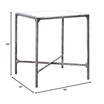 Stylish SAFAVIEH Couture Jessa End Table with Glass Top