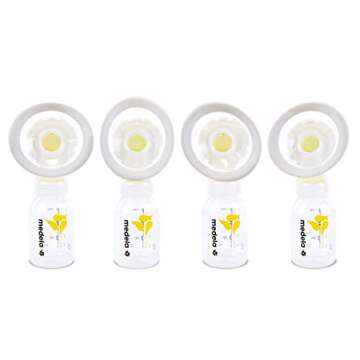 Medela Medela Breast Shields - PersonalFit Flex, 21mm Medela Breast Shield Shaped Around You for Comfortable and Efficient Pumping, Made Without BPA, Pack of 2 Breastshields, Clear, 21mm