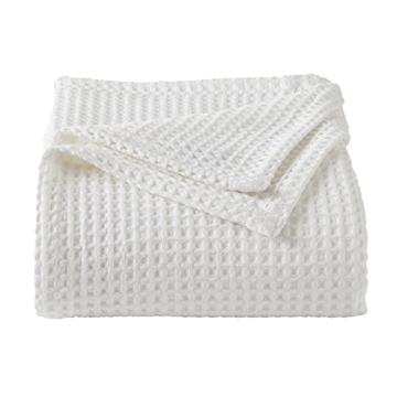 Soft 100% Cotton Waffle Weave Blanket - All-Season Comfort | Brielle Collection