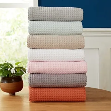 100% Cotton Waffle Weave Blanket Soft Breathable All-Season