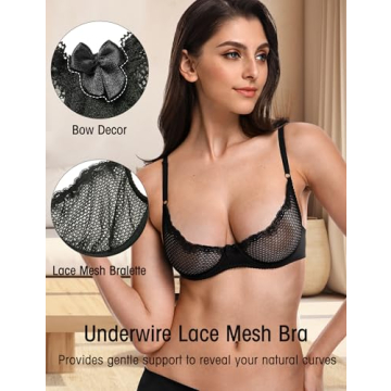 Wingslove Women's Sexy Lace Bra Breathable Unlined Comfort