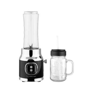 CULINARY CHEF Retro Smoothie Maker Personal Blender with Mason Jar, Perfect for Shakes and Smoothies...