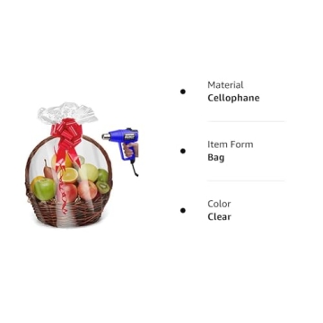 Purple Q Crafts 20 Pack Shrink Wrap Basket Bags 24"X 30"