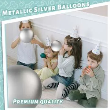 LovesTown 4PCS Large Balloons 36inch, Silver Giant Balloons Jumbo Balloons Latex Balloons for Birthday Wedding Engagement Graduation Anniversary Decorations