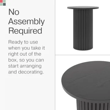 Stead Round Fluted Accent Table Stylish Modern Utility