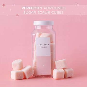 JOON X MOON Sugar Scrub (Champagne, 1 Pack), Exfoliating Body Scrub, Moisturizing Aloe and Shea Butt...