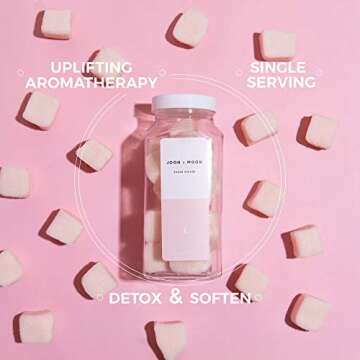 JOON X MOON Sugar Scrub (Champagne, 1 Pack), Exfoliating Body Scrub, Moisturizing Aloe and Shea Butter to Soften and Nourish Skin, Beauty and Self Care Essential, Single Use Scrub Cubes, 10 oz