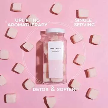 JOON X MOON Sugar Scrub (Champagne, 1 Pack), Exfoliating Body Scrub, Moisturizing Aloe and Shea Butter to Soften and Nourish Skin, Beauty and Self Care Essential, Single Use Scrub Cubes, 10 oz