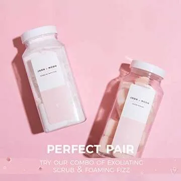 JOON X MOON Sugar Scrub (Champagne, 1 Pack), Exfoliating Body Scrub, Moisturizing Aloe and Shea Butter to Soften and Nourish Skin, Beauty and Self Care Essential, Single Use Scrub Cubes, 10 oz