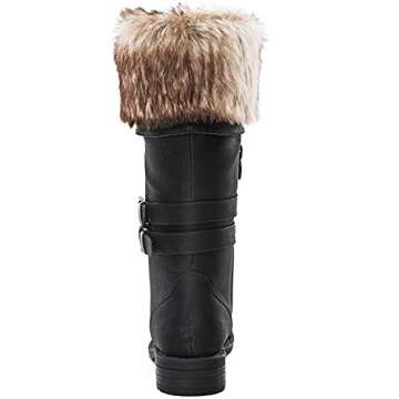 Stylish Combat Boots for Women - Low Heel Knee High Boots