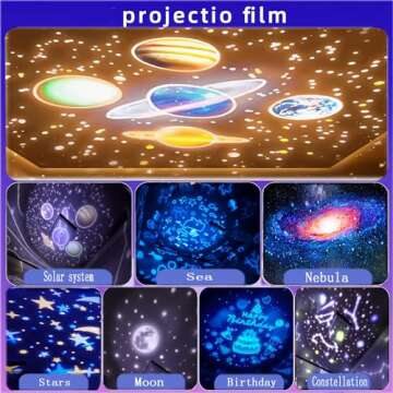 Kids Night Light Projector - Star Light Projector with USB Cable, 360 Degree Rotation Kids Star Proj...