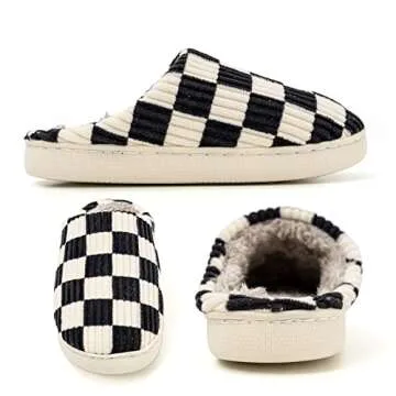 Guyarns House Slippers for Women,Fuzzy Mens Slippers,Casual House Shoes Memory Foam Womens Slippers ...