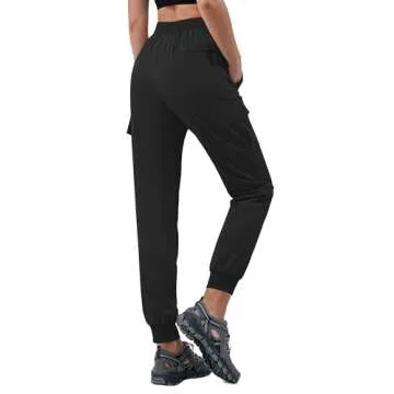 Tallemon Women's 36" Tall Inseam Cargo Joggers Lightweight Hiking Pants Quick Dry Athletic Workout O...