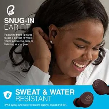 JLab Go Air Tones True Wireless Earbuds Designed with Auto On and Connect, Touch Controls, 32+ Hours Bluetooth Playtime, EQ3 Sound, and Dual Connect, Natural Earthtone Color (4975 C)