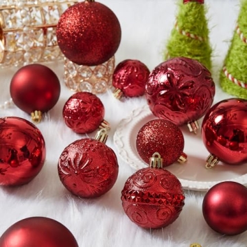 Elegant 30-Piece Shatterproof Christmas Ball Ornaments Set for Holiday Decorations