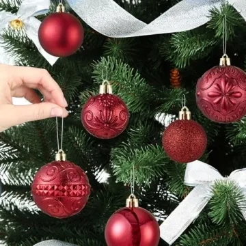 Shatterproof Christmas Ball Ornaments Set for Holiday Decor