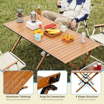 TAO ONE Camping Table – Portable 4FT Folding Table