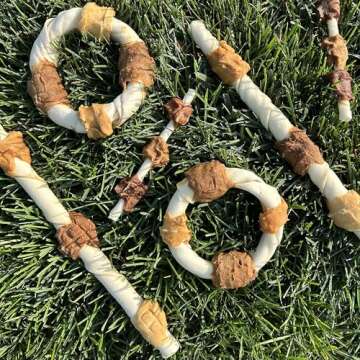 Cadet Gourmet Shish Kabob Dog Treats for Large Dogs, Healthy & Natural Chicken & Sweet Potato Chew Sticks, Beef Hide, Extra Large 10 Inch, 4 Count (Pack of 1)