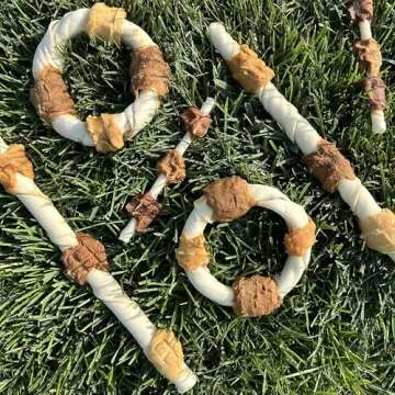 Cadet Gourmet Shish Kabob Dog Treats for Large Dogs, Healthy & Natural Chicken & Sweet Potato Chew Sticks, Beef Hide, Extra Large 10 Inch, 4 Count (Pack of 1)