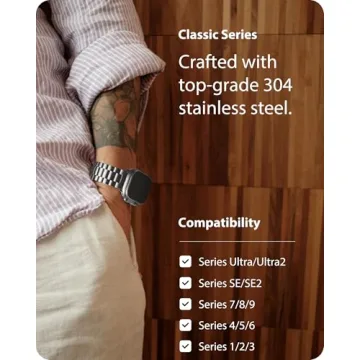 Fullmosa Metal Apple Watch Band - Adjustable Elegance 38-41mm