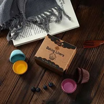 Bake Choice Non-Stick Mini Cupcake Liners for Baking