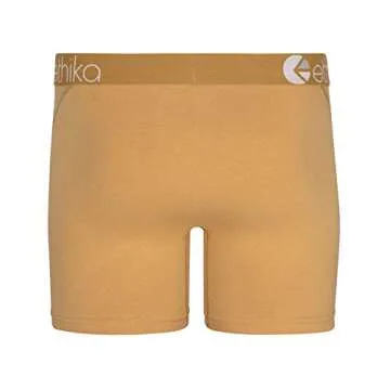 Ethika Mens MID Boxer Brief | *Solids* Maple Ash (GLD, Large)