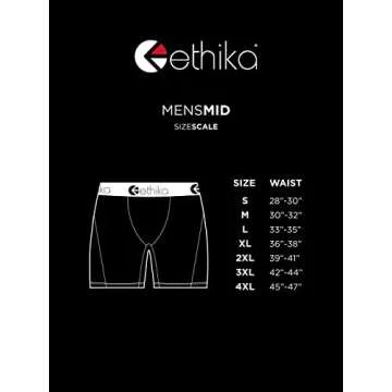 Ethika Mens MID Boxer Brief | *Solids* Maple Ash (GLD, Large)