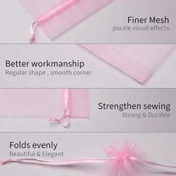 Akstore 100PCS 4x6inch Organza Gift Pouches for All Occasions