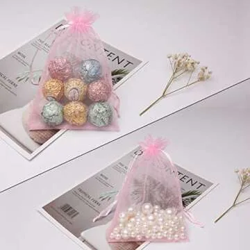 Akstore 100PCS 4x6inch Organza Gift Pouches for All Occasions