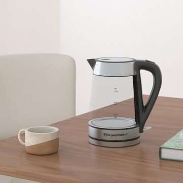 Elite Gourmet EKT-602 Electric BPA-Free Glass Kettle: Style Meets Functionality!
