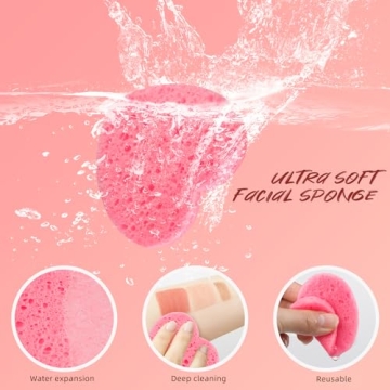 Gentle Heart-Shaped Facial Sponges for Daily Skincare