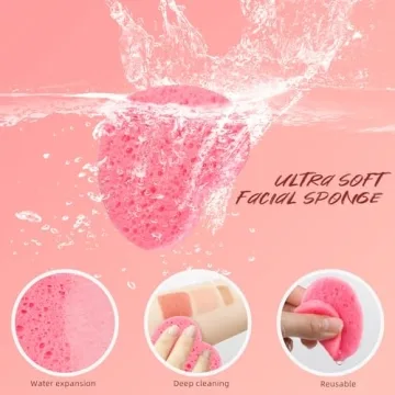 Gentle Heart-Shaped Facial Sponges for Daily Skincare