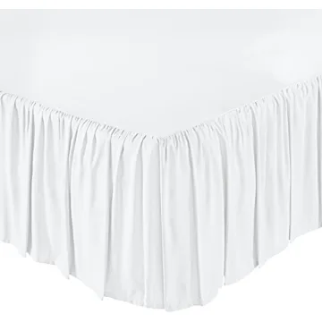 Amazon Basics Ruffled Bed Skirt - Stylish & Soft with 16" Drop