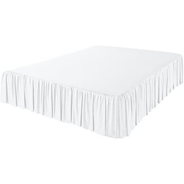 Amazon Basics Ruffled Bed Skirt - Stylish & Soft with 16" Drop
