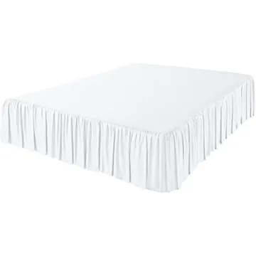 Amazon Basics Ruffled Bed Skirt - Stylish & Soft with 16" Drop