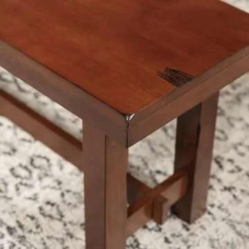 Rustic Farmhouse Wood Dining Bench - 60 Inch, Seats 3