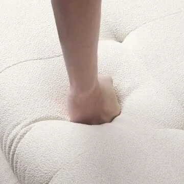 JACH L-Shaped Modular Sectional Couch, Double Layer Deep 3-Seat Couches with Chaise Ottoman, 109'' Minimalist Teddy Velvet Sectional Sofas, Convertible Sleeper Sofa for Living Room Apartment (Beige)