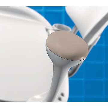 Moen Home Care Glacier White 33-Inch W x 18-Inch D Adjustable Height Non-Slip Bath Safety Transfer Bench for Shower, DN7105