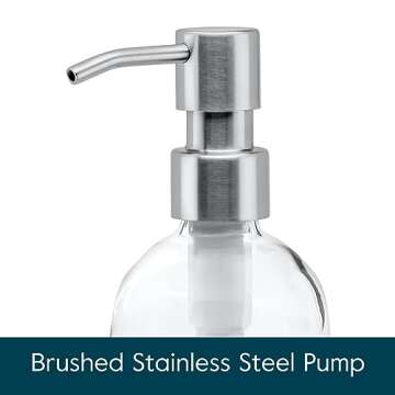Eco-Friendly Refillable Glass Hand Soap Dispenser Set