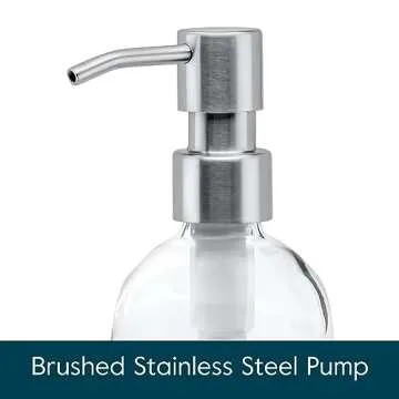 Eco-Friendly Refillable Glass Hand Soap Dispenser Set