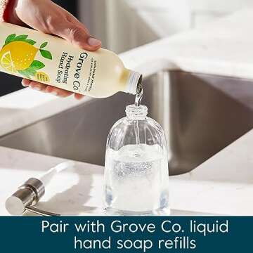 Eco-Friendly Refillable Glass Hand Soap Dispenser Set