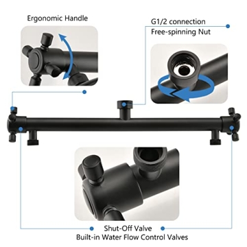 Proox Double Shower Head High Pressure 6 Setting Dual Design