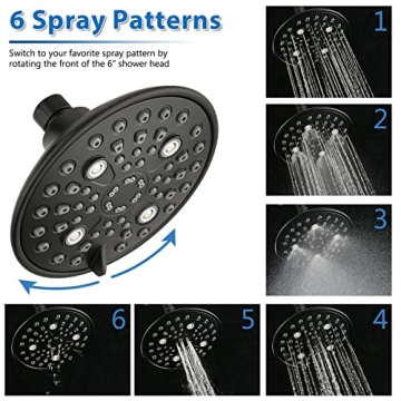 Proox Double Shower Head High Pressure 6 Setting Dual Design